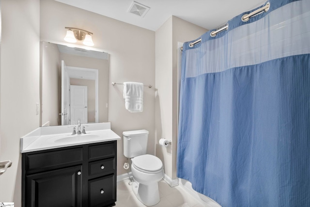 202 Princeton Dr, Duncan, SC 29334 - bathroom featuring vanity, tile patterned flooring, and a shower with shower curtain