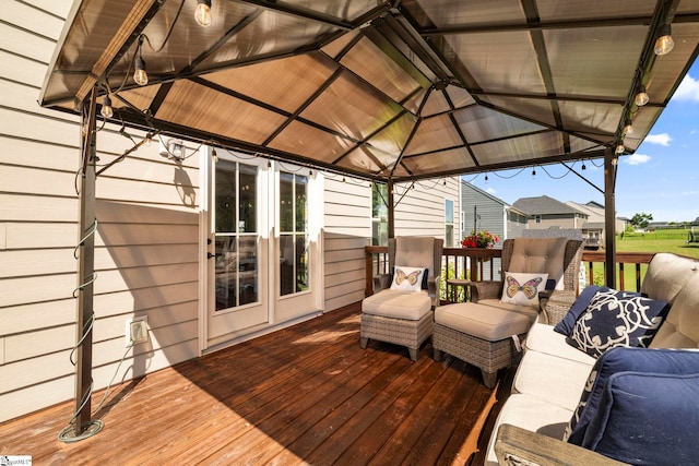 202 Princeton Dr, Duncan, SC 29334 - wooden deck with a gazebo and french doors