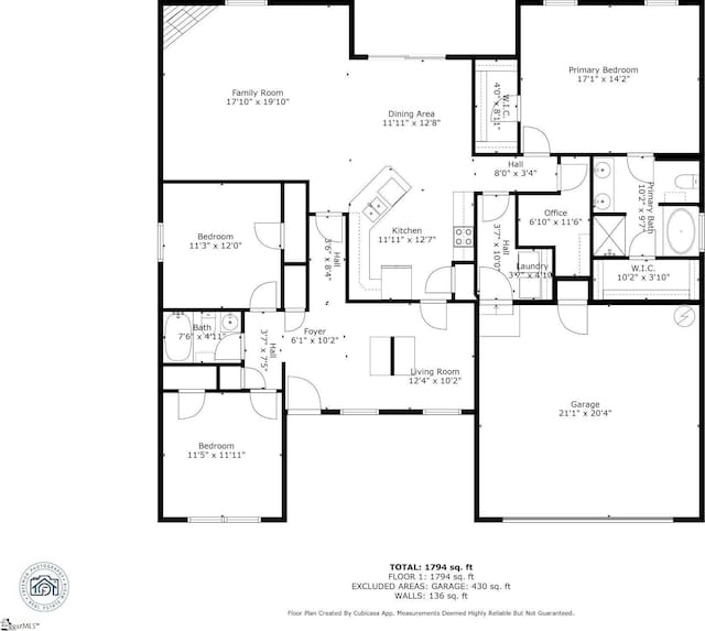 431 Lynnell Way, Moore, SC 29369 - view of home floor plan