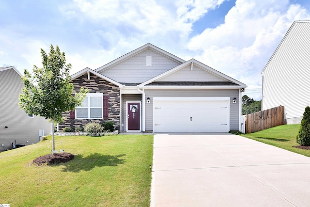805 Colmore Trl, Lyman, SC 29365 - view of front of property featuring concrete driveway, a garage, and stone siding