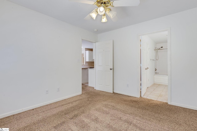 415 N Pond View Dr, Duncan, SC 29334 - unfurnished bedroom featuring light carpet and ensuite bathroom