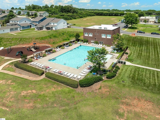 41 Leander Dr, Greer, SC 29651 - bird's eye view of a pool