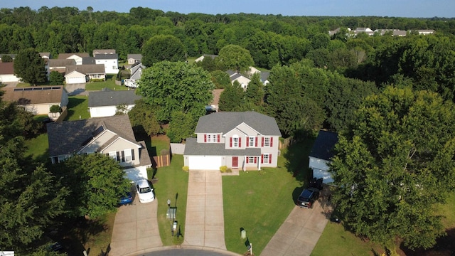 118 Moonshadow Ct, Duncan, SC 29334 - aerial view of residential area with a heavily wooded area