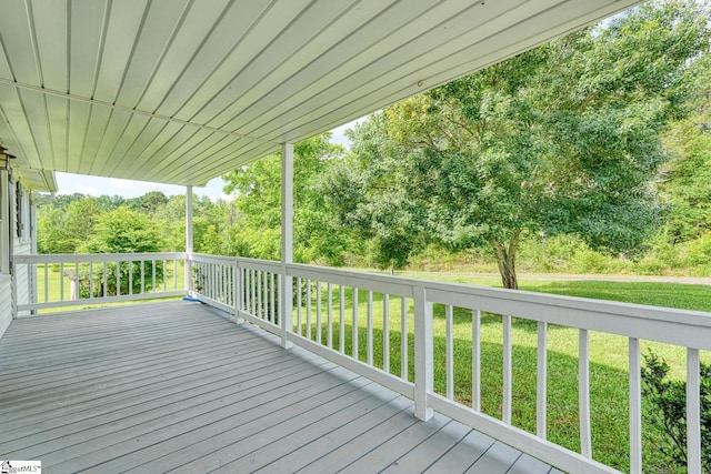 160 Bill Roberson Rd, Enoree, SC 29335 - wooden deck with a lawn