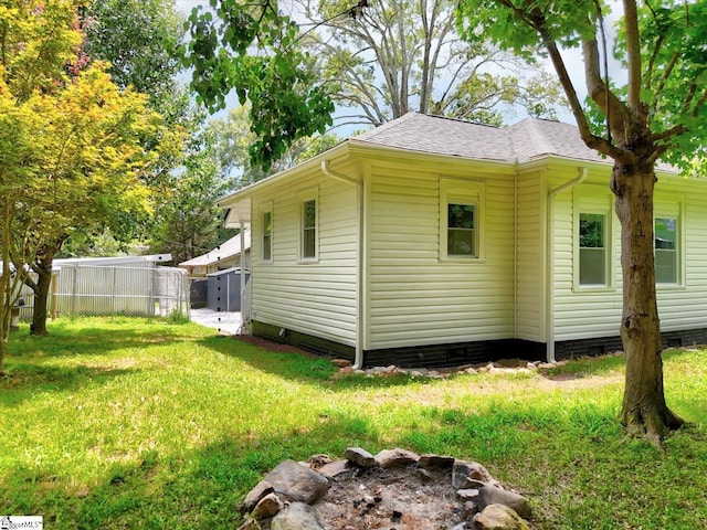 23 Stringer St, Belton, SC 29627 - view of property exterior featuring crawl space and a shingled roof