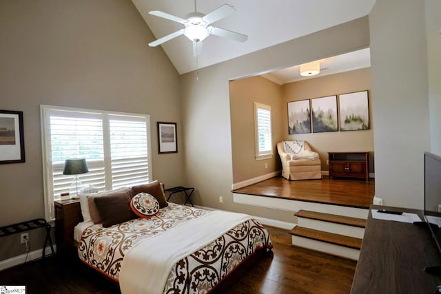108 Ledgestone Way, Greer, SC 29651 - bedroom with wood finished floors and high vaulted ceiling