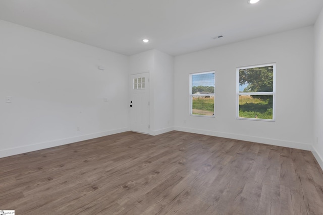 317 R C Thompson Rd, Chesnee, SC 29323 - spare room featuring wood finished floors and recessed lighting