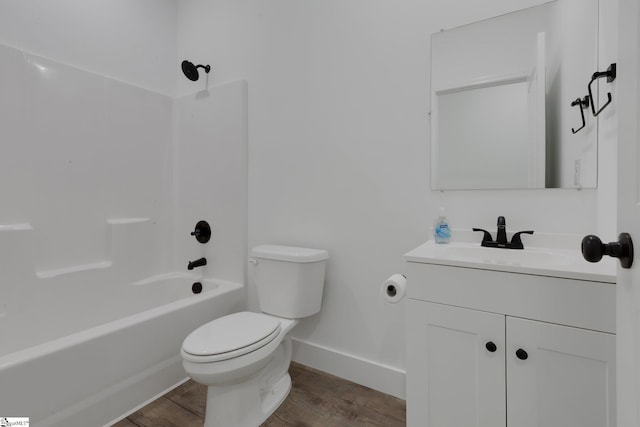317 R C Thompson Rd, Chesnee, SC 29323 - bathroom featuring vanity, wood finished floors, and washtub / shower combination