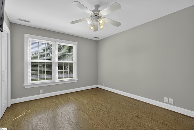 509 Wentworth Farm Cir, Boiling Springs, SC 29316 - empty room featuring dark wood-type flooring and ceiling fan