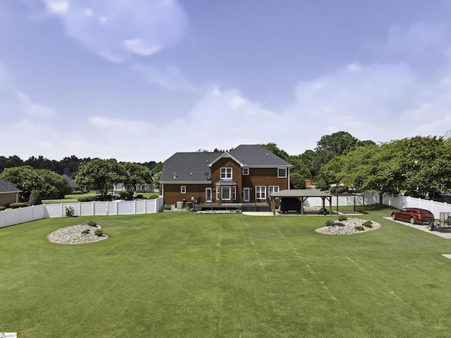 509 Wentworth Farm Cir, Boiling Springs, SC 29316 - view of front facade featuring a gazebo and a fenced backyard