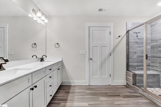 214 Terrapin Cross Way, Simpsonville, SC 29680 - full bathroom with double vanity and a stall shower