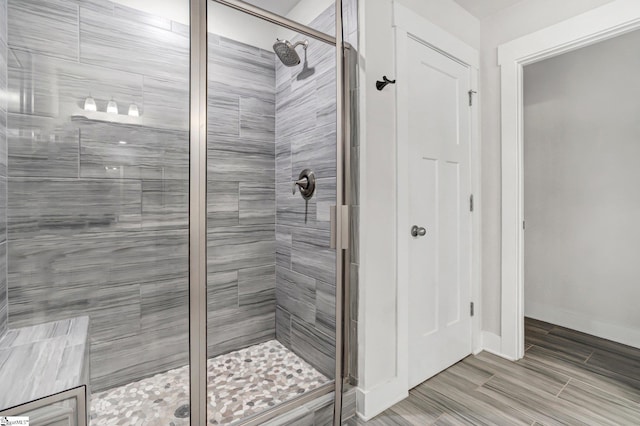 214 Terrapin Cross Way, Simpsonville, SC 29680 - bathroom with a stall shower and baseboards