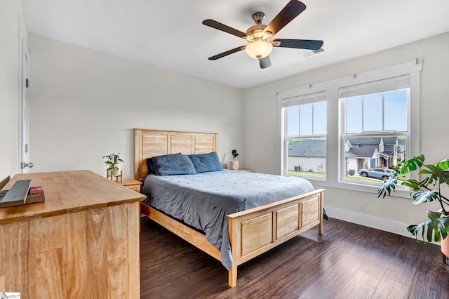214 Terrapin Cross Way, Simpsonville, SC 29680 - bedroom featuring dark wood-style floors and a ceiling fan