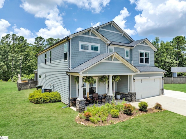 214 Terrapin Cross Way, Simpsonville, SC 29680 - craftsman inspired home featuring a porch, concrete driveway, an attached garage, and roof with shingles