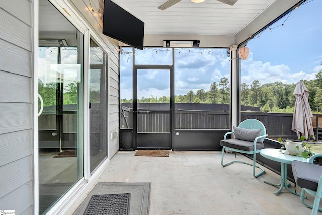 214 Terrapin Cross Way, Simpsonville, SC 29680 - sunroom / solarium featuring ceiling fan