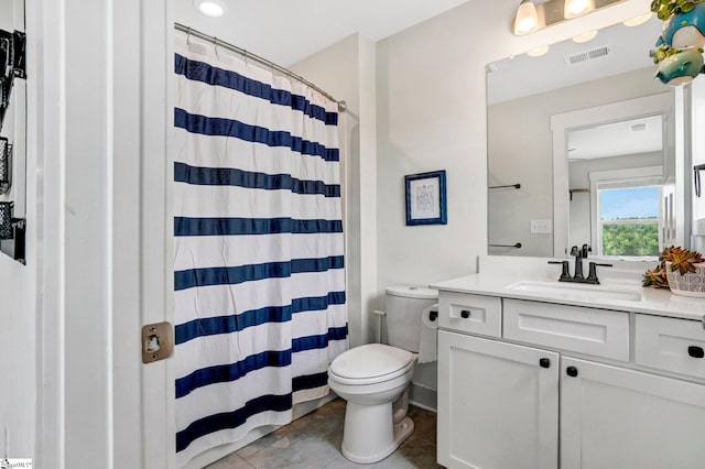 214 Terrapin Cross Way, Simpsonville, SC 29680 - full bath featuring vanity, a shower with shower curtain, and tile patterned flooring