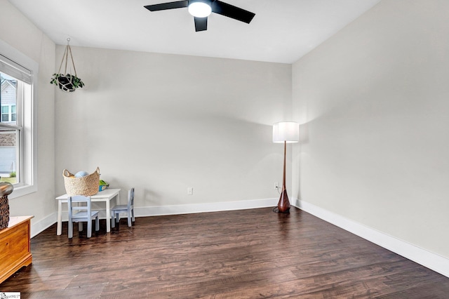 214 Terrapin Cross Way, Simpsonville, SC 29680 - sitting room with dark wood finished floors and a ceiling fan