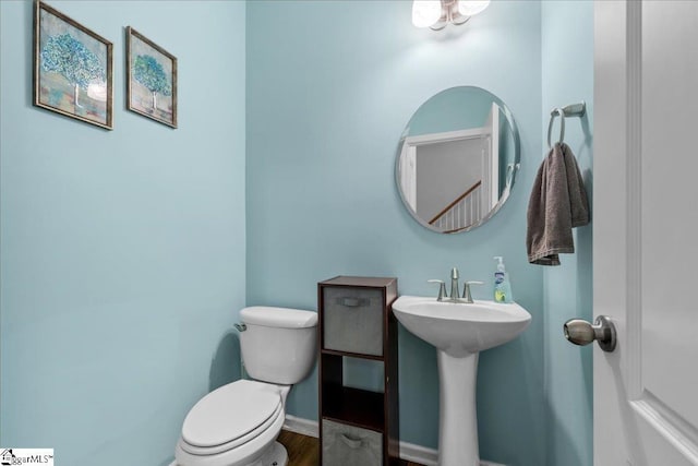 114 Eagles View Ct, Easley, SC 29642 - bathroom featuring toilet and wood finished floors