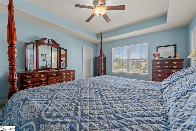 114 Eagles View Ct, Easley, SC 29642 - bedroom featuring ceiling fan and a raised ceiling