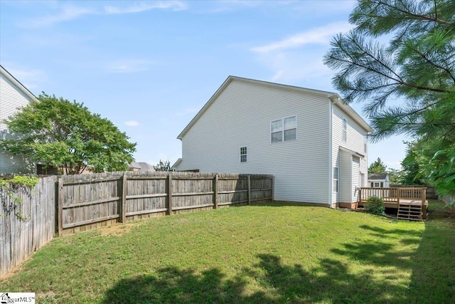114 Eagles View Ct, Easley, SC 29642 - fenced backyard with a wooden deck