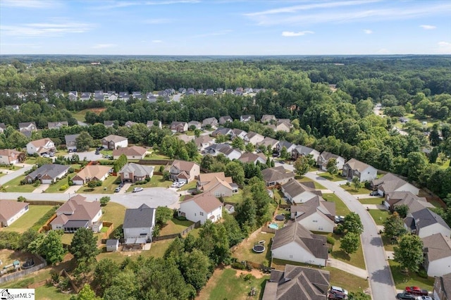 114 Eagles View Ct, Easley, SC 29642 - aerial perspective of suburban area featuring a heavily wooded area