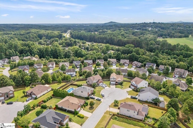 114 Eagles View Ct, Easley, SC 29642 - aerial perspective of suburban area with a heavily wooded area