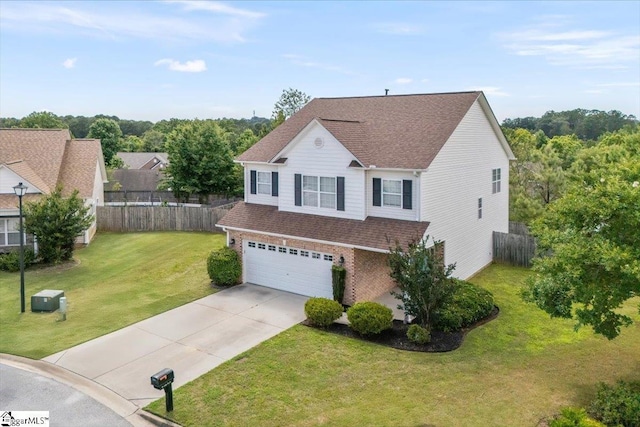 114 Eagles View Ct, Easley, SC 29642 - traditional home with a garage, concrete driveway, and a shingled roof
