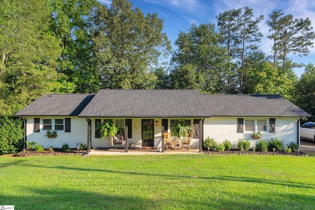 301 Ridgecrest Dr, Easley, SC 29640 - single story home featuring brick siding, covered porch, a front lawn, and a shingled roof
