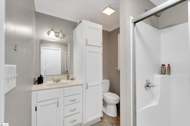 301 Ridgecrest Dr, Easley, SC 29640 - full bath with vanity, crown molding, and a shower