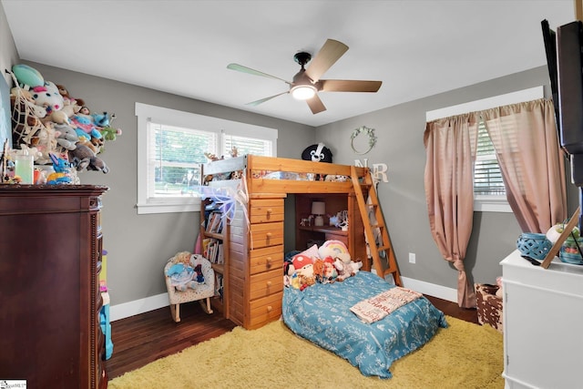 301 Ridgecrest Dr, Easley, SC 29640 - bedroom featuring a ceiling fan and wood finished floors