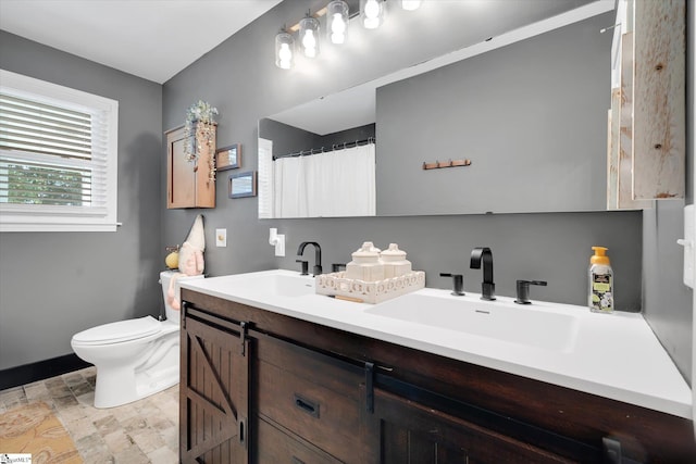 301 Ridgecrest Dr, Easley, SC 29640 - full bath featuring double vanity and stone finish flooring