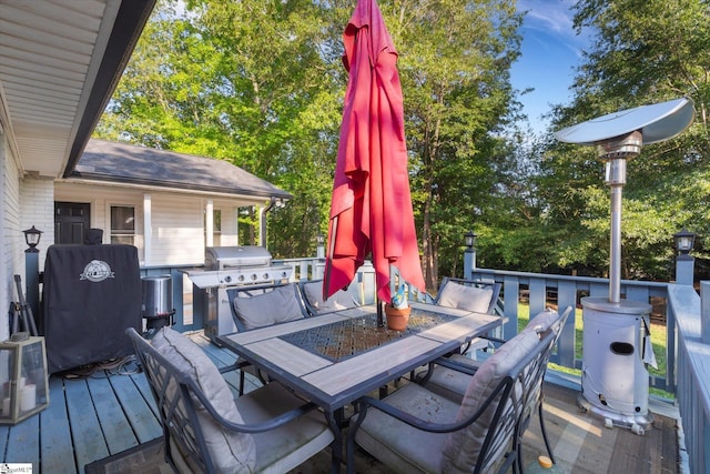 301 Ridgecrest Dr, Easley, SC 29640 - deck featuring outdoor dining area and area for grilling