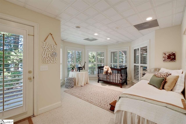 view of carpeted bedroom