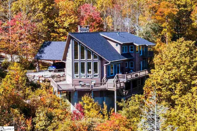 view of rear view of property