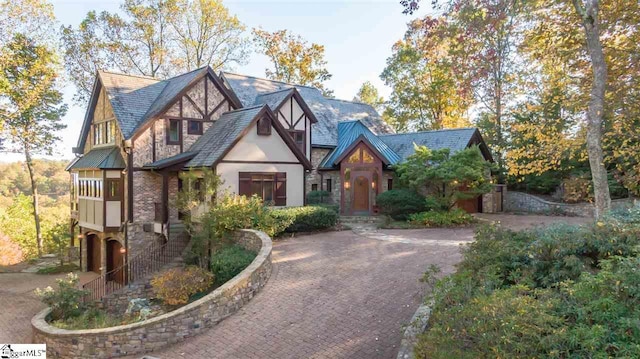 view of tudor-style house