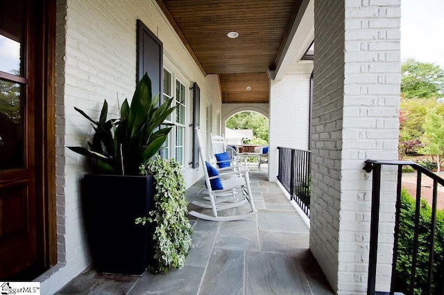 balcony with covered porch