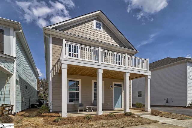 view of front of property with central AC