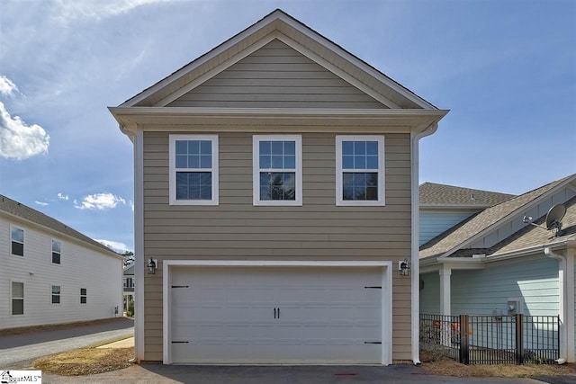 front facade featuring a garage