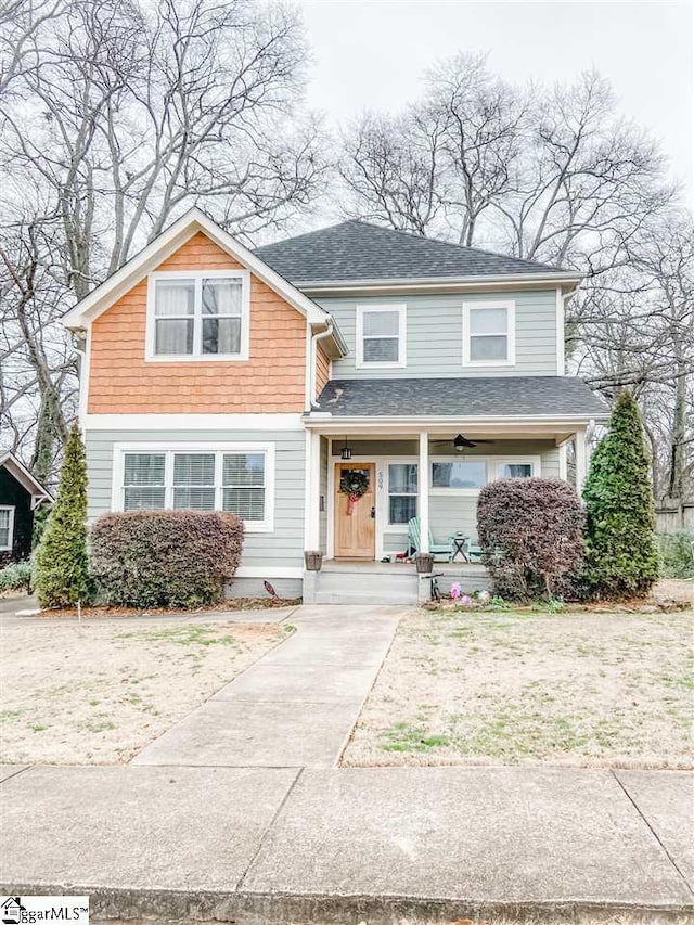 view of front property with a porch