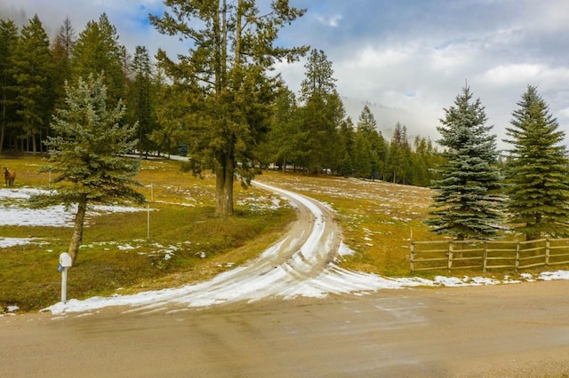 view of road