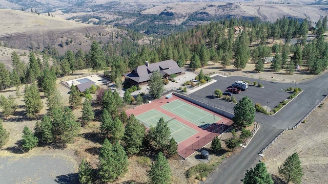 35025 Mourning Dove Ln N, Davenport, WA 99122 - aerial view of a mountain backdrop and a heavily wooded area