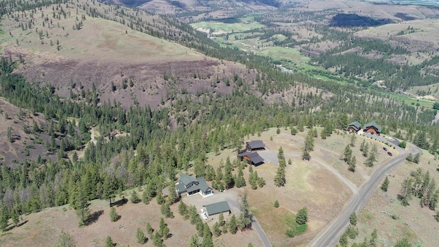 35025 Mourning Dove Ln N, Davenport, WA 99122 - aerial view of property's location with a forest and a mountainous background