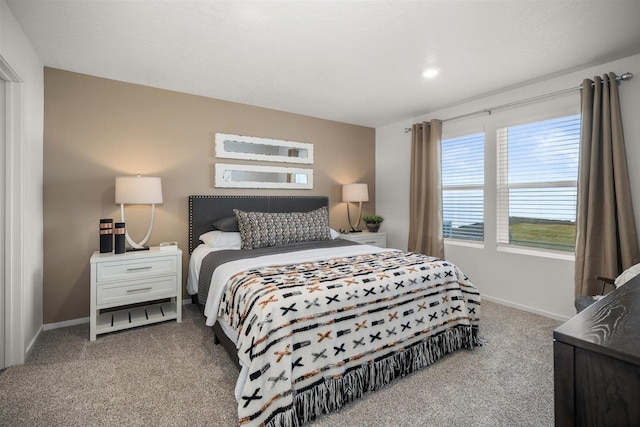 view of carpeted bedroom