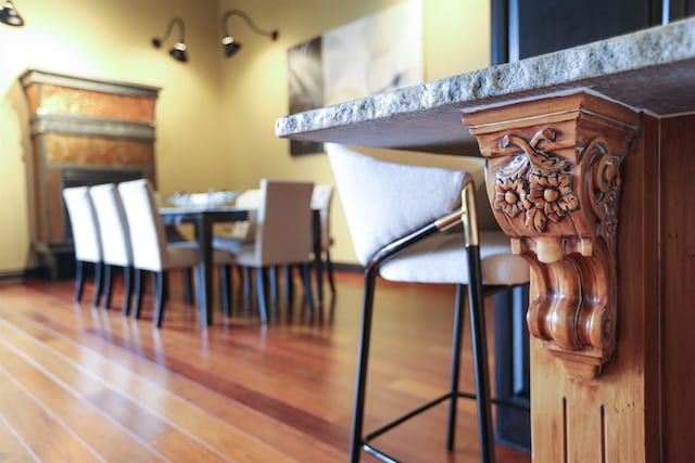 dining room featuring light wood-type flooring