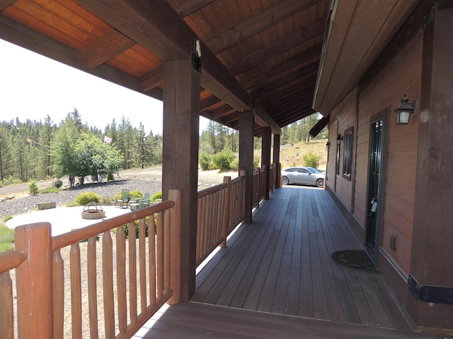 view of wooden deck