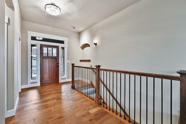 entryway featuring light hardwood / wood-style flooring