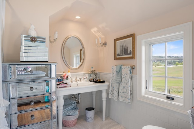 bathroom featuring tile patterned flooring