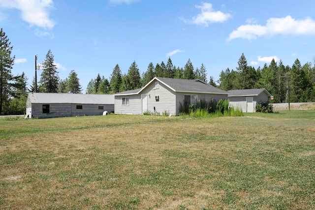 exterior space with a front yard