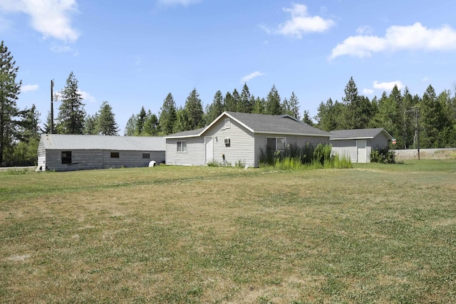 exterior space featuring a front lawn