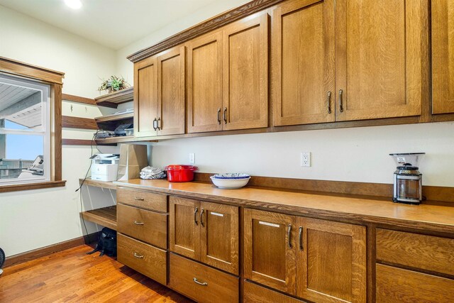 kitchen featuring light wood-type flooring